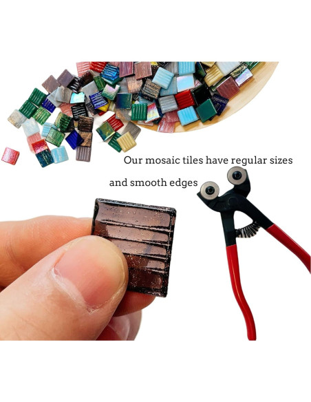 Azulejos de Mosaico Iridiscente SMEIINIK 180 Piezas 20mm