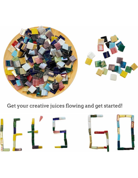 Azulejos de Mosaico Iridiscente SMEIINIK 180 Piezas 20mm