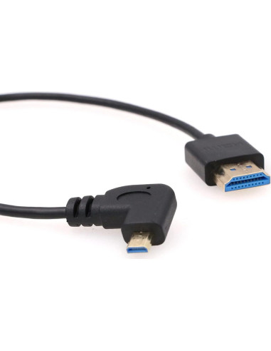 Cable Micro HDMI a HDMI 2.1 8K 30cm ZBLZGP Curva Izquierda
