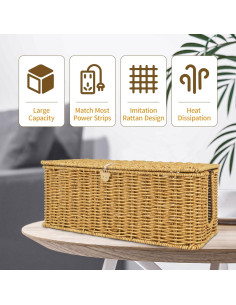 Caja de Gestión de Cables Gvztxoe 2 Pcs Mediana y Grande 2