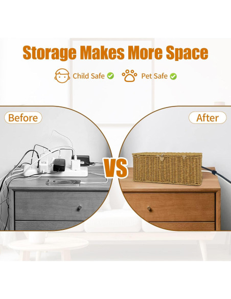 Caja de Gestión de Cables Gvztxoe 2 Pcs Mediana y Grande Caja de Gestión de Cables Gvztxoe 2 Pcs Mediana y Grande