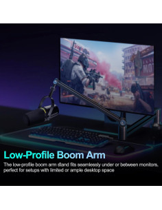 Brazo de Boom Soporte de Micrófono Aluminio Negro SC-01-5Z 2