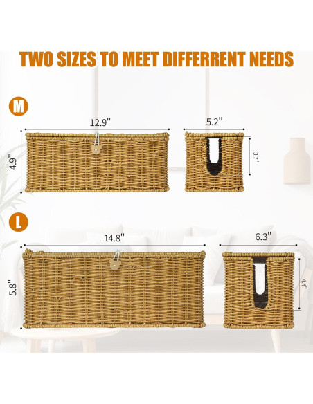 Caja de Gestión de Cables Gvztxoe 2 Pcs Mediana y Grande Caja de Gestión de Cables Gvztxoe 2 Pcs Mediana y Grande