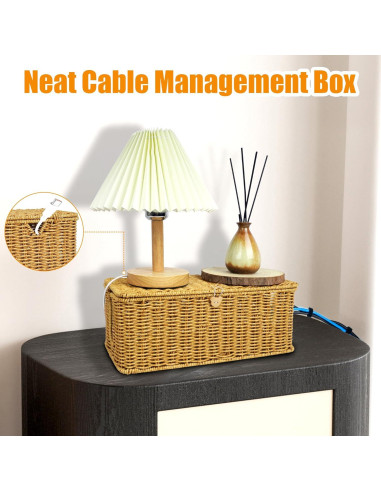 Caja de Gestión de Cables Gvztxoe 2 Pcs Mediana y Grande