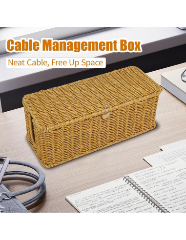 Caja de Gestión de Cables Gvztxoe 2 Pcs Mediana y Grande