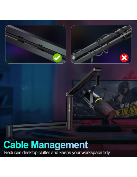 Brazo de Boom Soporte de Micrófono Aluminio Negro SC-01-5Z