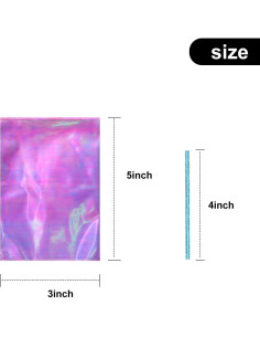 120 Bolsas de Celofán Holográficas Iridiscentes Shappy 7.62x12.7cm 2