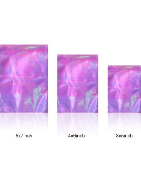 120 Bolsas de Celofán Holográficas Iridiscentes Shappy 7.62x12.7cm