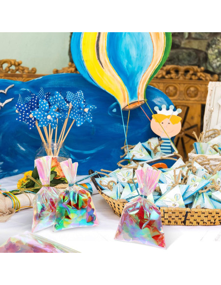 120 Bolsas de Celofán Holográficas Iridiscentes Shappy 7.62x12.7cm