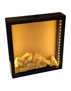 Caja de Sombra Negra GiveU 30x27.9 cm para Tapones y Fotos