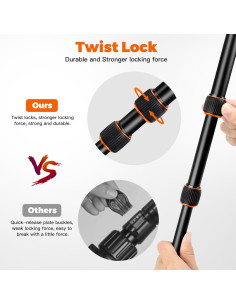 Trípode Profesional Victiv AT40 de Aluminio 1.79kg 80cm 2