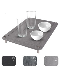 Alfombrilla de Secado de Piedra Diatomácea ENBOFID 40x30cm Gris