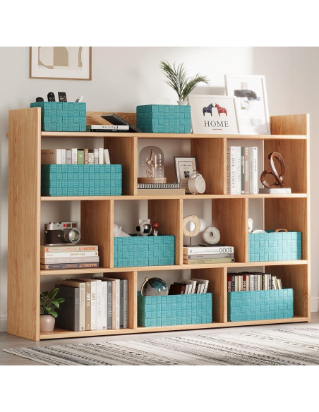 Set de 6 Cestas de Almacenamiento Tejidas Uvellgift Aqua