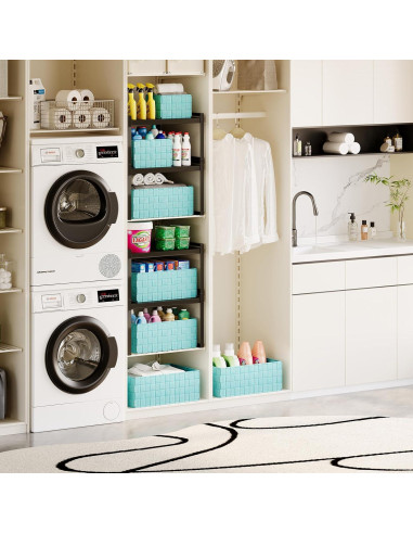 Set de 6 Cestas de Almacenamiento Tejidas Uvellgift Aqua