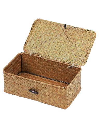 Cesta de Almacenamiento ORDELITE de Hierba Marina Natural 23x13x8.5cm
