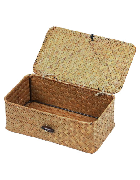 Cesta de Almacenamiento ORDELITE de Hierba Marina Natural 23x13x8.5cm Cesta de Almacenamiento ORDELITE de Hierba Marina Natural 23x13x8.5cm