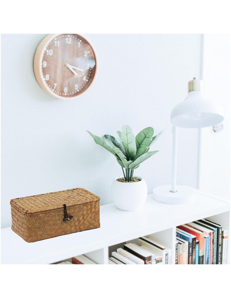 Cesta de Almacenamiento ORDELITE de Hierba Marina Natural 23x13x8.5cm Cesta de Almacenamiento ORDELITE de Hierba Marina Natural 23x13x8.5cm