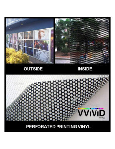 Vinilo Perforado para Ventanas VViViD 0.30m x 1.37m DIY 2