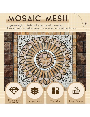 Malla de mosaico de fibra de vidrio Teenyyou 91x122 cm