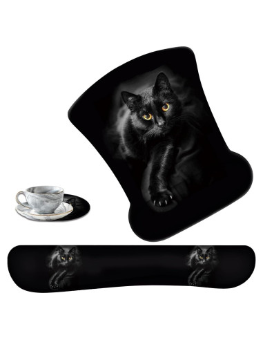 Juego de Alfombrilla de Ratón y Soporte para Muñeca FOKBVNFLL