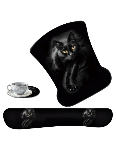 Juego de Alfombrilla de Ratón y Soporte para Muñeca FOKBVNFLL