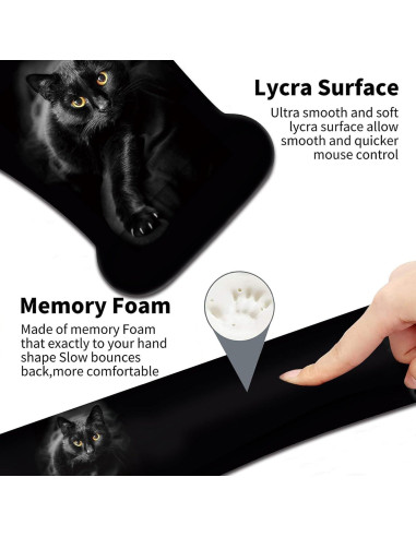 Juego de Alfombrilla de Ratón y Soporte para Muñeca FOKBVNFLL