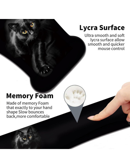Juego de Alfombrilla de Ratón y Soporte para Muñeca FOKBVNFLL