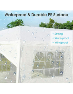 Carpa Impermeable Tangkula 3x9m con 6 Paredes y 2 Puertas 2