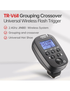 Disparador Inalámbrico JINBEI TR-V6II 2.4G para Flash de Estudio 2