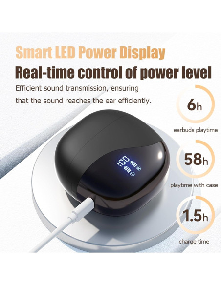 Auriculares Inalámbricos Bluetooth AI Traducción 144 Idiomas Beige