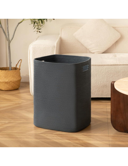 Cesta de Ropa Grande OIAHOMY Algodón 76L Azul 40.6x33x55.9cm