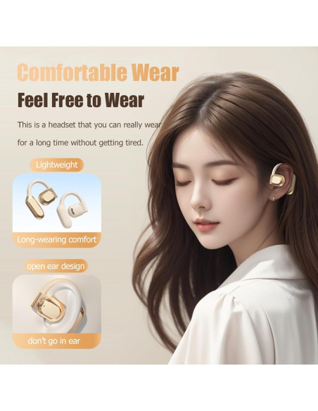 Auriculares Inalámbricos Bluetooth AI Traducción 144 Idiomas Beige