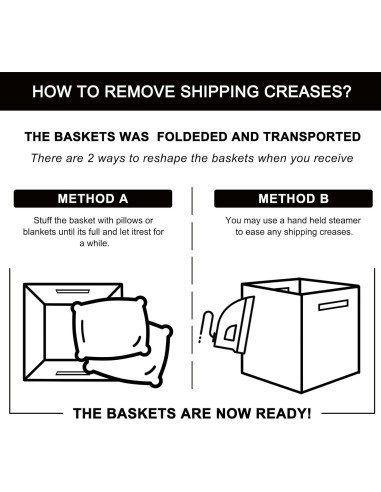 Cesta de Ropa Grande OIAHOMY Algodón 76L Azul 40.6x33x55.9cm