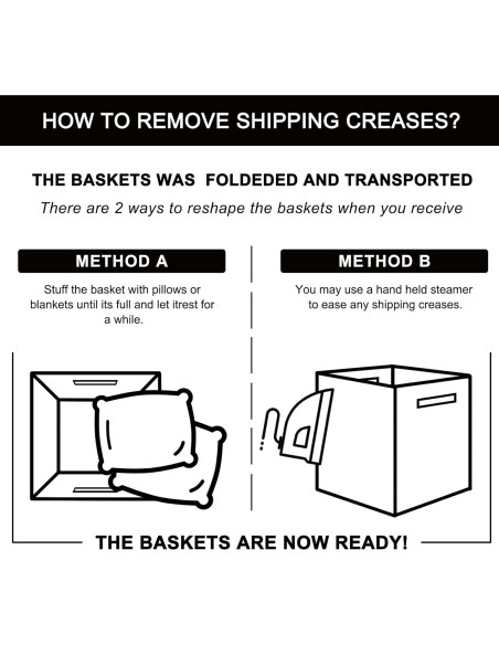 Cesta de Ropa Grande OIAHOMY Algodón 76L Azul 40.6x33x55.9cm