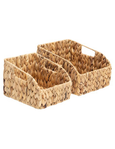 Cestas de Mimbre FairyHaus 2 Piezas Grandes Naturales 22.86x27.94cm
