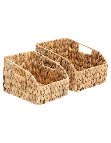 Cestas de Mimbre FairyHaus 2 Piezas Grandes Naturales 22.86x27.94cm