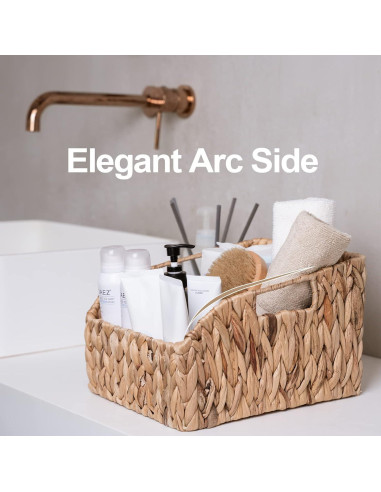 Cestas de Mimbre FairyHaus 2 Piezas Grandes Naturales 22.86x27.94cm