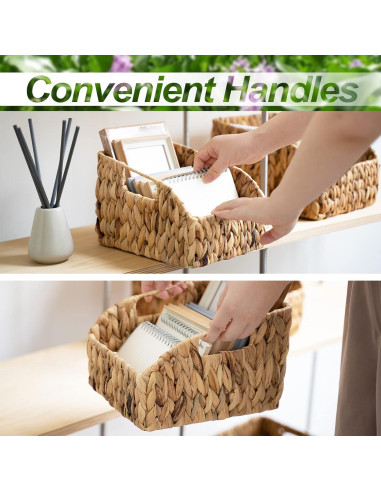 Cestas de Mimbre FairyHaus 2 Piezas Grandes Naturales 22.86x27.94cm