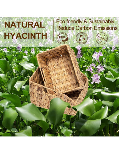 Cestas de Mimbre FairyHaus 2 Piezas Grandes Naturales 22.86x27.94cm