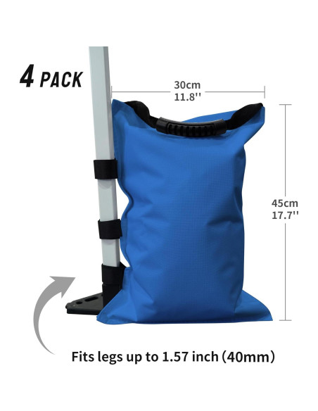 Bolsas de Arena para Carpa CROWN SHADES 12.7 kg Azul