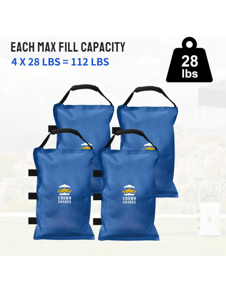 Bolsas de Arena para Carpa CROWN SHADES 12.7 kg Azul