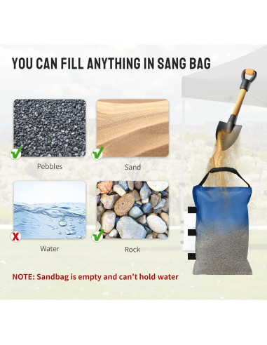 Bolsas de Arena para Carpa CROWN SHADES 12.7 kg Azul