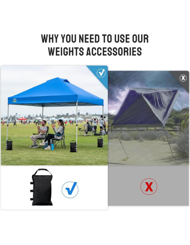 Bolsas de Arena para Carpa CROWN SHADES 12.7 kg Azul