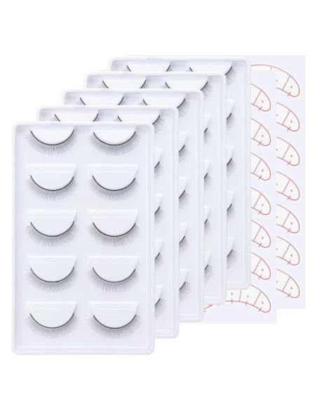 25 Pares Pestañas de Práctica Autoadhesivas YS para Extensiones