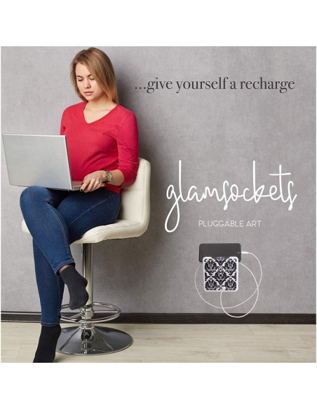 Glamsockets Protector de Sobretensión Decorativo USB 3 Salidas