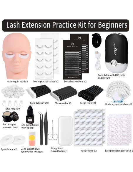 Kit de Extensión de Pestañas Rose Manor para Principiantes