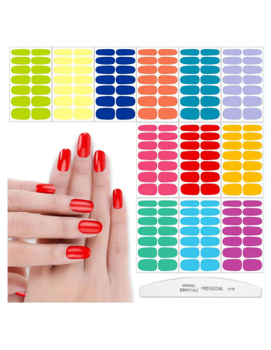 12 Hojas Stickers de Uñas Fluorescentes YECIRALA 168 Pcs