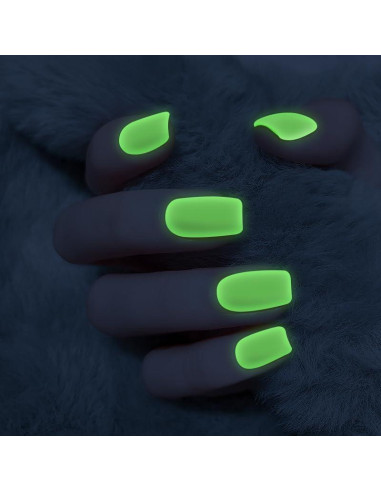 12 Hojas Stickers de Uñas Fluorescentes YECIRALA 168 Pcs