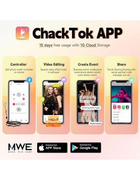 Cabina Fotográfica 360 JIYANG con Control APP y Luz RGB 22.5"