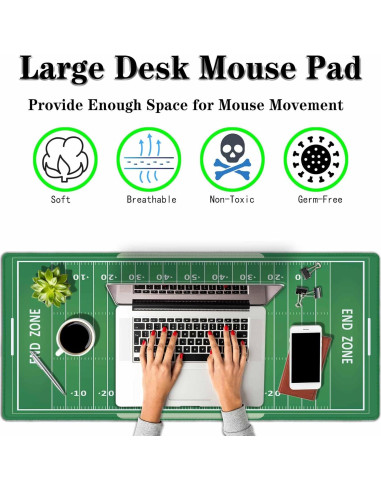 Alfombrilla de Ratón XL Y YIHANGBEST Campo de Fútbol 90x40cm